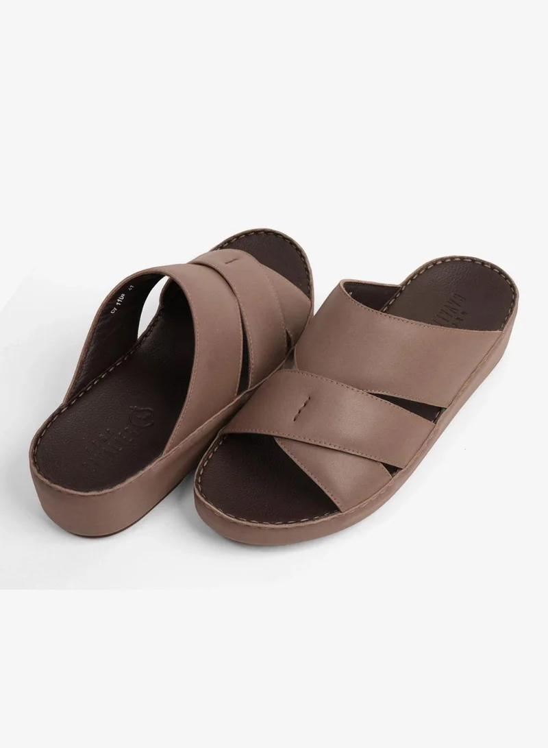 UOMO Cavalier UOMO CAVALIER GENUINE LEATHER LUXURIOUSLY ARABIC SANDALS STONE