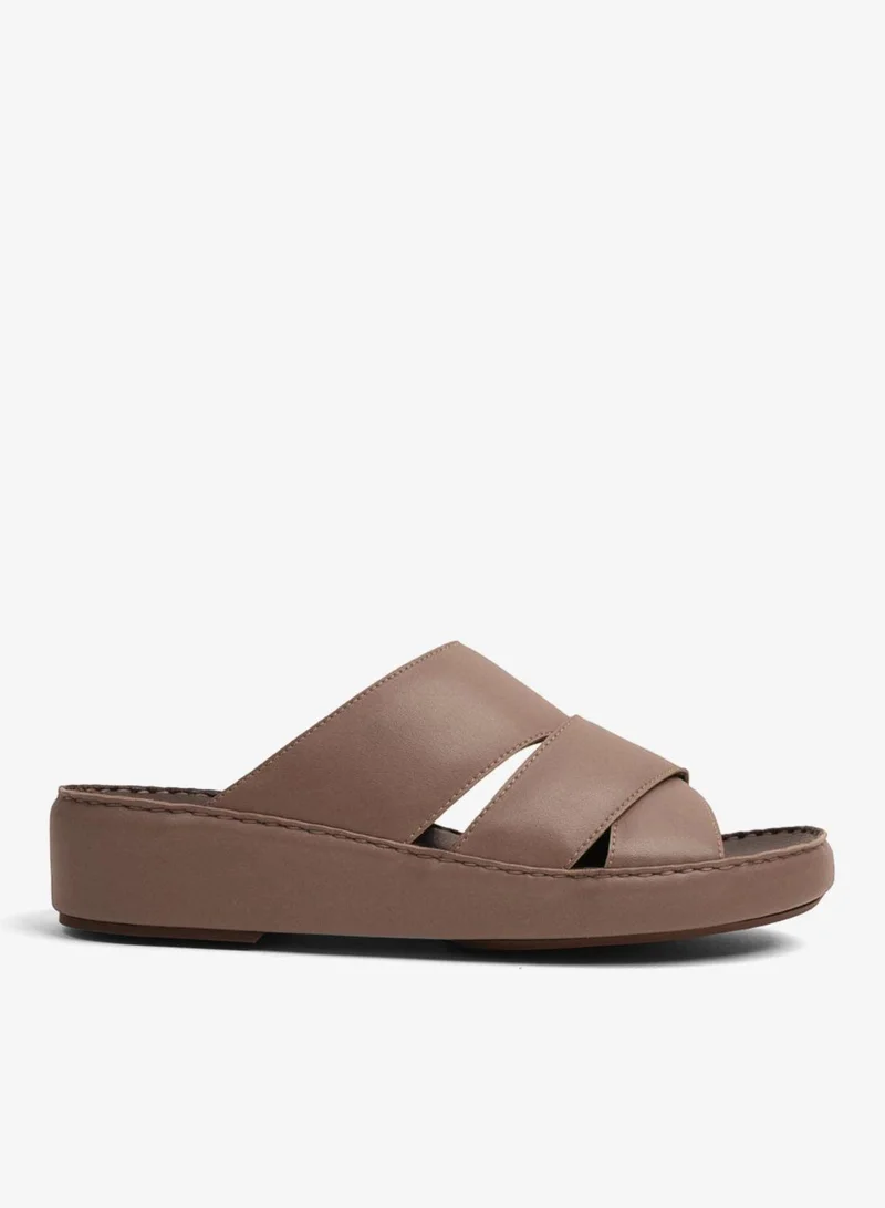 UOMO CAVALIER GENUINE LEATHER LUXURIOUSLY ARABIC SANDALS STONE