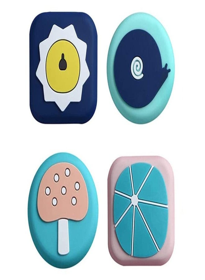 PLENARO Cartoon Silicone Door Stopper Self Adhesive Wall Protector Bumper Guard Stopper Anti Collision Door Bumper for Door Handle Furniture Protecting Wall Cabinets, Doorknobs (Set of 4 PCS) - Image 1