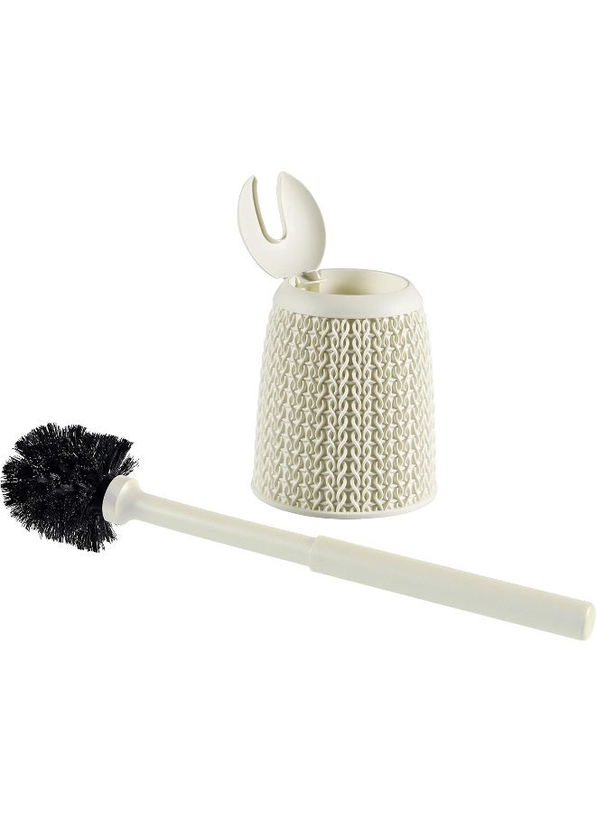 Curver Knit Toilet Brush With Stand 43 Cm White Color - Image 2