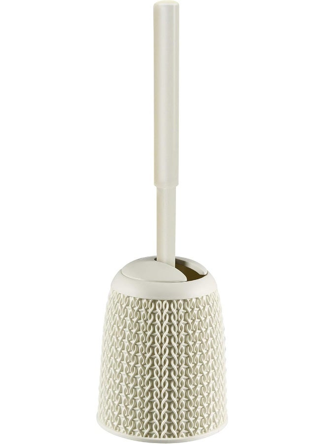 Curver Knit Toilet Brush With Stand 43 Cm White Color - Image 4