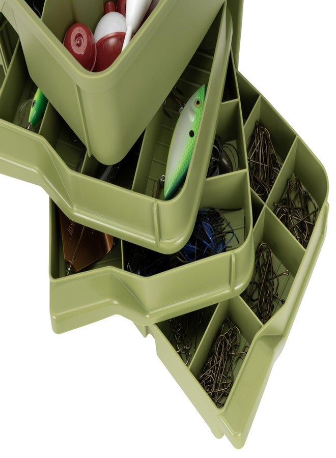Flambeau صندوق أدوات صيد Flambeau Outdoors Next Gen 6/0 كبير - 6 أدراج دوارة، 32 قسمًا، يتضمن طقم أدوات صيد مكون من 25 قطعة، مكان لتخزين أدوات ومعدات الصيد، منظم طُعم الصيد، رمادي داكن - Image 5