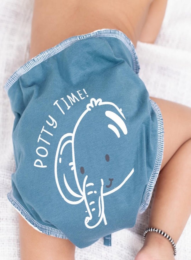 A Toddler Thing Ultra Nappies 2.0 with Dry Feel|Padded Underwear|Reusable Cotton Nappy, Langot|Double Gussets for Leak Protection|Superior Absorption|Potty Party|3-6m|Pack of 5 - Image 2