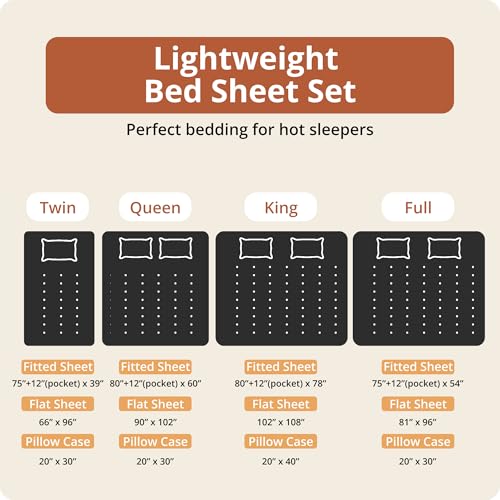 Indigo Ink Twin Size 3-Piece Sheet Set - Fitted & Flat Sheets & Pillowcase | Boho Medallion Pattern | Soft & Breathable | Durable & Wrinkle Resistant | Deep Pocket Sheets | Panther Collection, Spice - Image 4