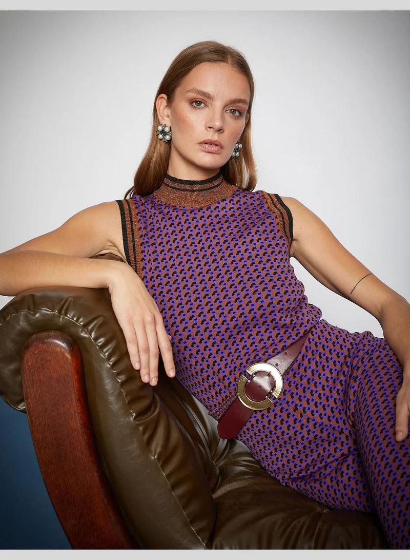 KOTON Turtle Neck Tricot Tanktop