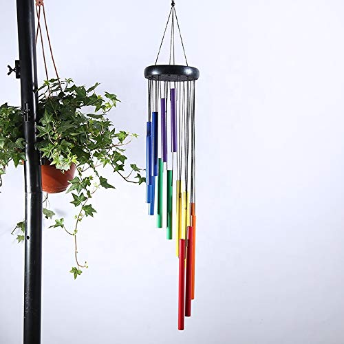 TIMESETL Classic Magical 14 Aluminium Tubes Rotate Tube Tones Magical Sounds Wind Chimes for Home Decoration (Multicolor) - Image 1