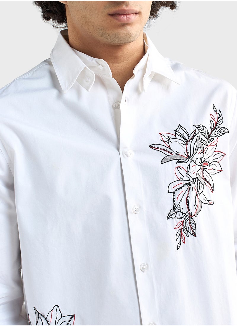 FAV Floral Print Shirt with Long Sleeves  - Image 3