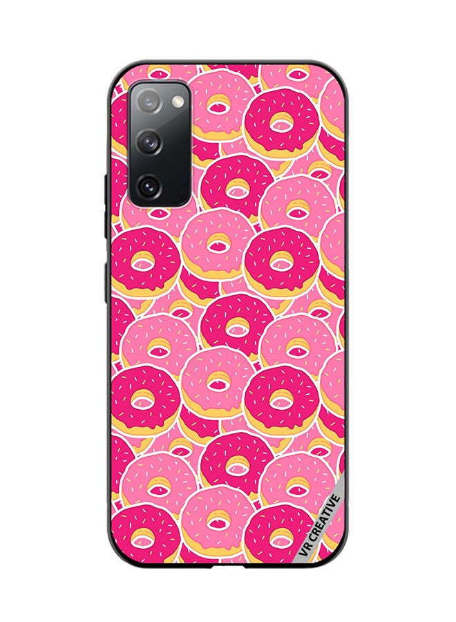 VR CREATIVE Protective Case Cover For Samsung Galaxy S20 FE 5G Pink Donuts Design Multicolour - Image 1