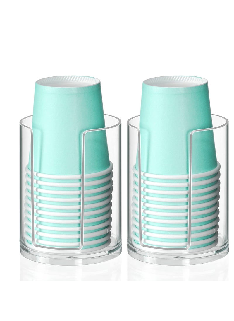 Generic Clear Cup Dispenser Bathroom Cup Dispenser Disposable Mouthwash Cups Holder Fit 3oz 4oz Small Paper Cups Cup Storage Stand Cup Holder for Countertop  - Image 4
