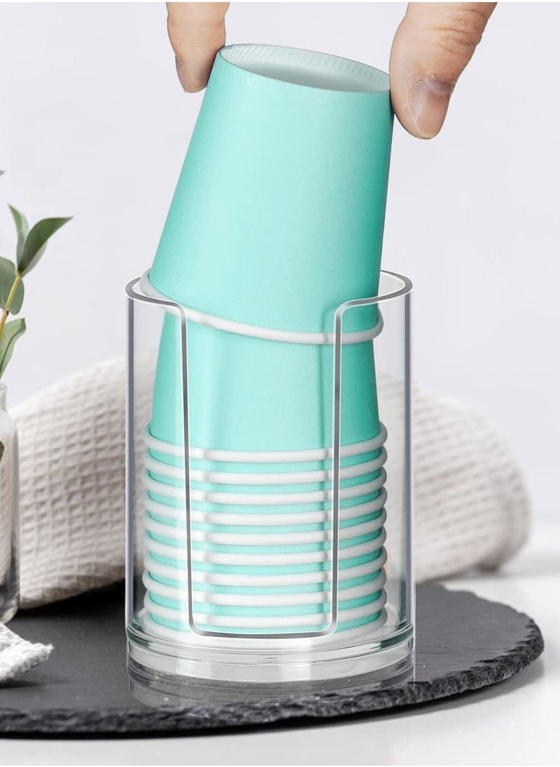 Generic Clear Cup Dispenser Bathroom Cup Dispenser Disposable Mouthwash Cups Holder Fit 3oz 4oz Small Paper Cups Cup Storage Stand Cup Holder for Countertop  - Image 3