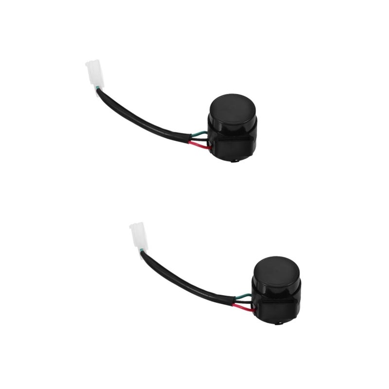 2 قطعة إشارة تحذيرية سوداء لسكوتر مع صافرة ومؤشر وميض لقطع سباق - Image 2