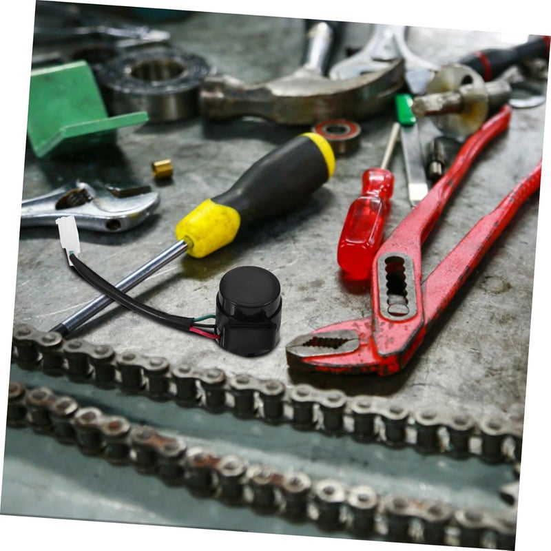 2 قطعة إشارة تحذيرية سوداء لسكوتر مع صافرة ومؤشر وميض لقطع سباق - Image 5