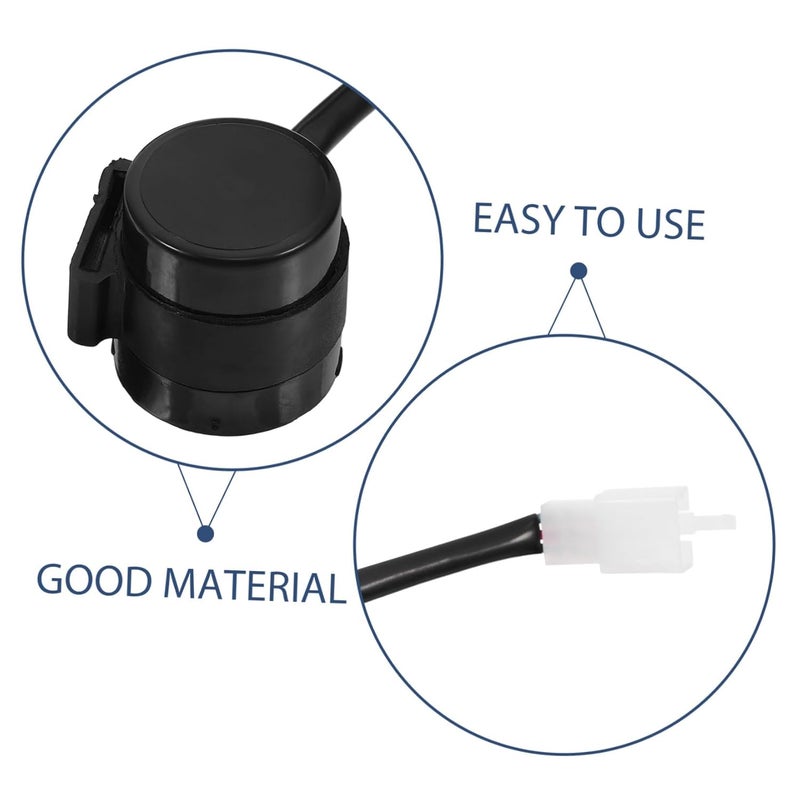 2 قطعة إشارة تحذيرية سوداء لسكوتر مع صافرة ومؤشر وميض لقطع سباق - Image 3