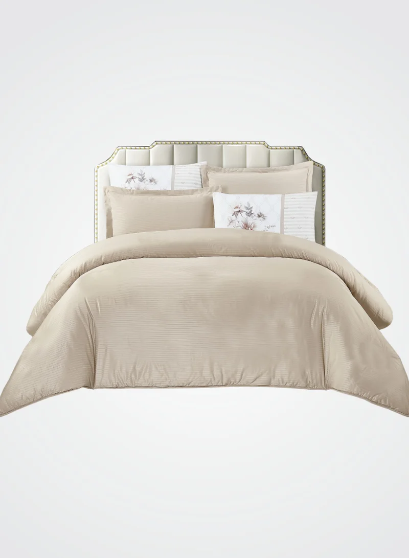 دوناتيلا Printed Duvet Set, King Size 220x240 cm - 6-Pcs Bed Set, Microfiber Fabric - 1 Duvet Cover, 1 Fitted Sheet, 2 Pillow Shams, 2 Pillowcases (Filler Not Included)