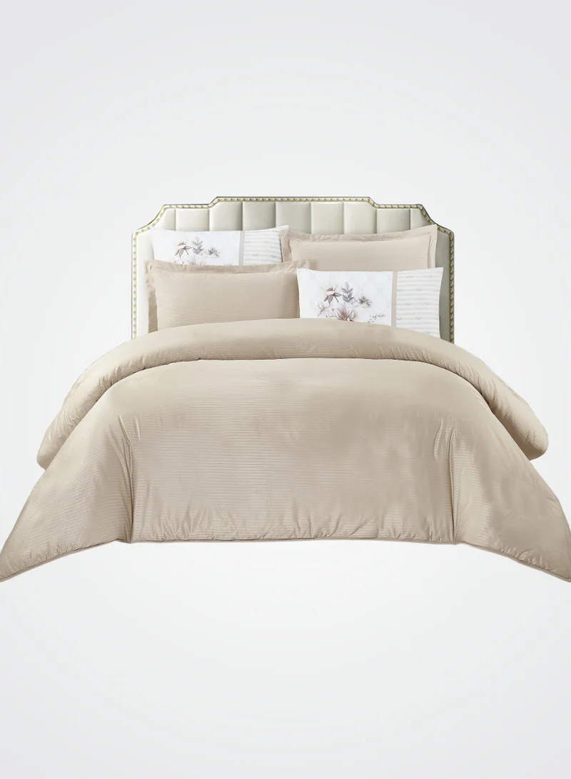 دوناتيلا Printed Duvet Set, King Size Fits 200x200 cm - 6-Pcs Bed Set, Microfiber Fabric - 1 Duvet Cover, 1 Fitted Sheet, 2 Pillow Shams, 2 Pillowcases (Filler Not Included)