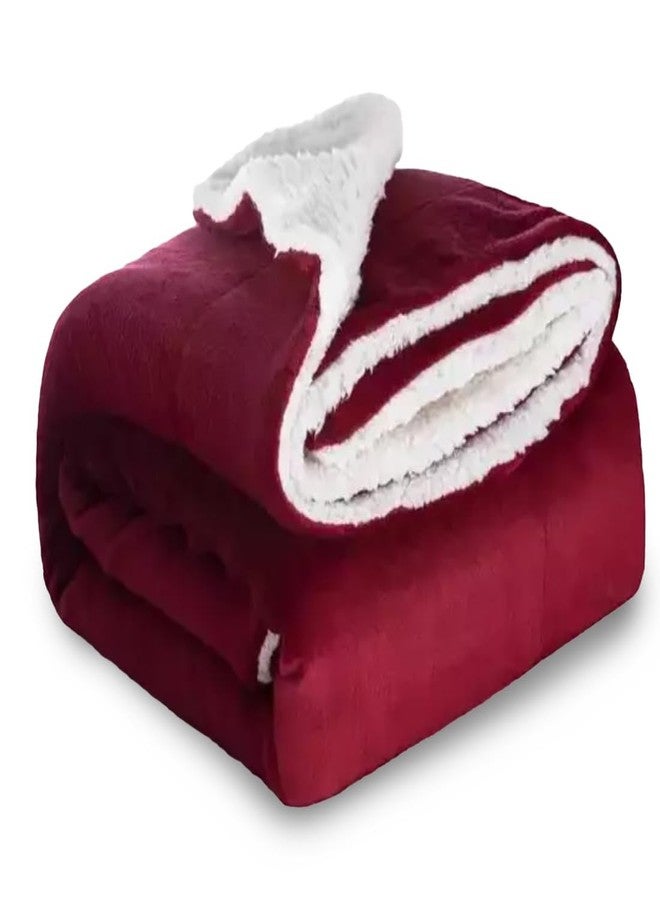 Bumtum Super Soft New Born Baby Double Layer AC Blanket | Wrapper Sheet for Baby Boys & Baby Girls | Lightweight | Super Comfortable (130cm x 105cm, Maroon) - Image 1