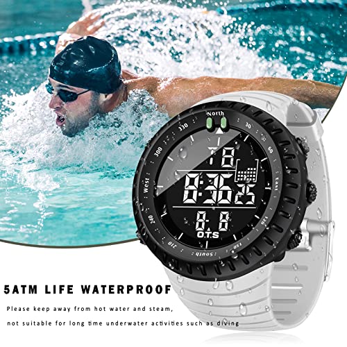 PALADA Men's Digital Sports Watch Waterproof Tactical Watch with LED Backlight Watches for Men (Yellow) - Image 4