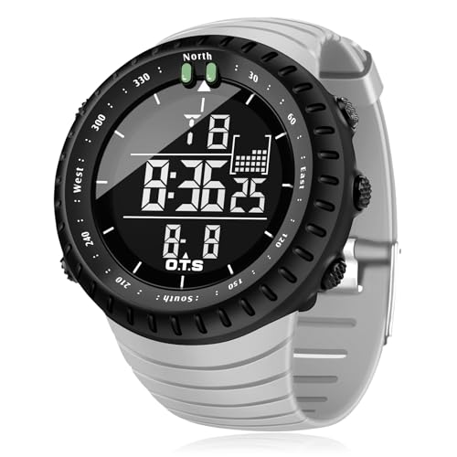 PALADA Men's Digital Sports Watch Waterproof Tactical Watch with LED Backlight Watches for Men (Yellow) - Image 1
