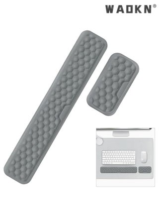 Ergonomic Keyboard Wrist Rest, Memory Foam Pad Set, Comfortable Cushion Support for Office, Computer, Laptop, Enhances Typing Experience, Reduces Pain and Fatigue, Lightweight Design - pzsku/Z05437198A12CAFC8F21EZ/45/_/1741932783/6fb8a5ea-8c34-4da7-8b4b-3f1001e9a1f2