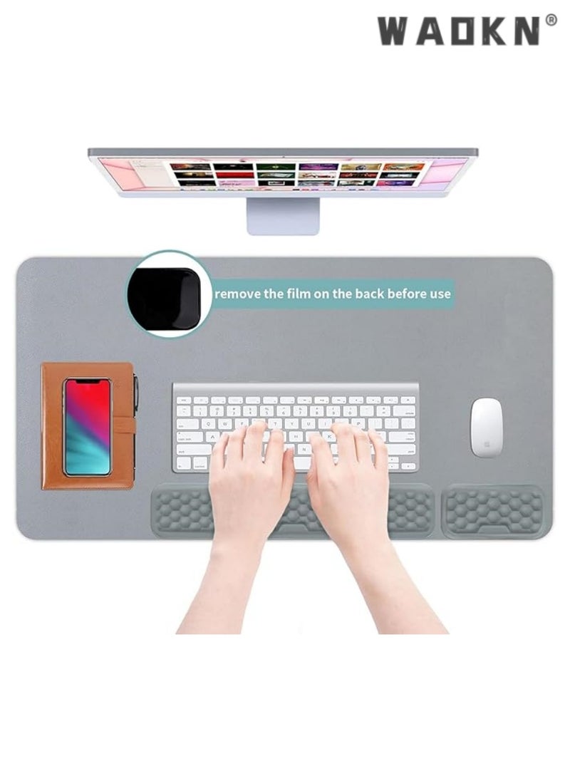 WAOKN Ergonomic Keyboard Wrist Rest, Memory Foam Pad Set, Comfortable Cushion Support for Office, Computer, Laptop, Enhances Typing Experience, Reduces Pain and Fatigue, Lightweight Design  - Image 5