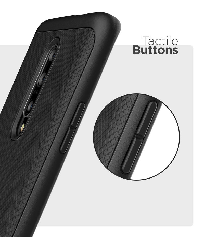 ENCASED OnePlus 7 Pro Case (Thin Armor) Slim Fit Flexible Grip Phone Cover - Black - Image 4