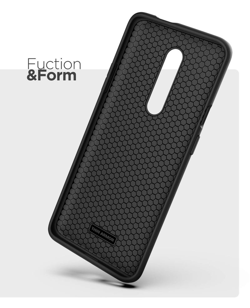 ENCASED OnePlus 7 Pro Case (Thin Armor) Slim Fit Flexible Grip Phone Cover - Black - Image 5