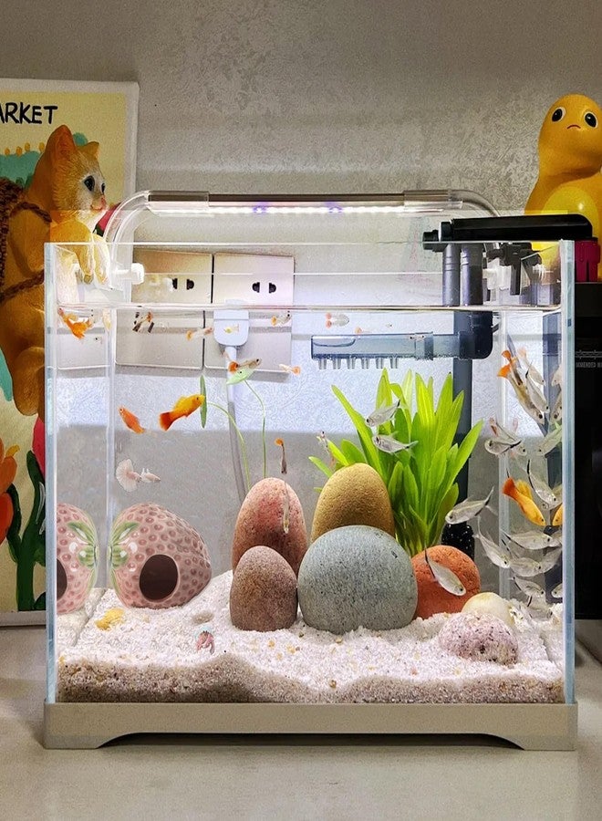 Deapeey Aquarium Decor Cave Betta Fish Aquarium Accessories Ornaments Hiding Cave Strawberry House Hideout for Shrimp Cichlid Hermit Crab, Octopus Hiding Breeding for Tank (Pink) - Image 5