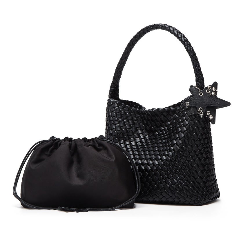 Woven Bag For Women Fashion Trend Shoulder Bag Simple Large Capacity Handbag Mother-In-Law Bag - Image 5