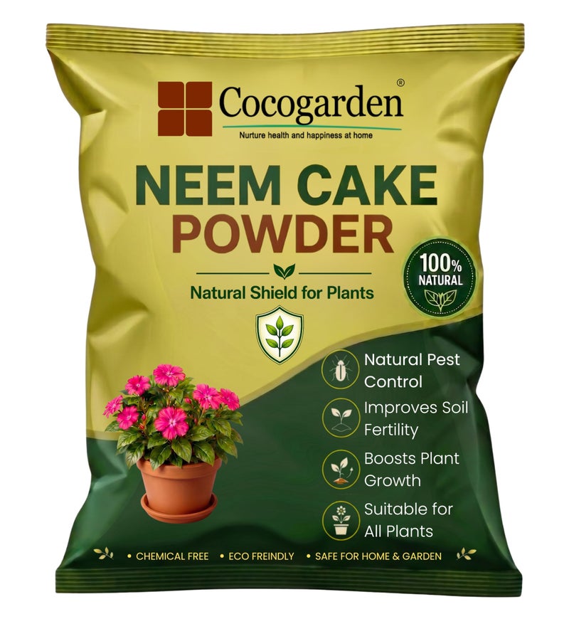 Cocogarden Neem Cake Powder 900g | Neem Khali Organic Fertilizer & Pest Control | Improves Soil Health & Promotes Strong Plant Growth - Image 1
