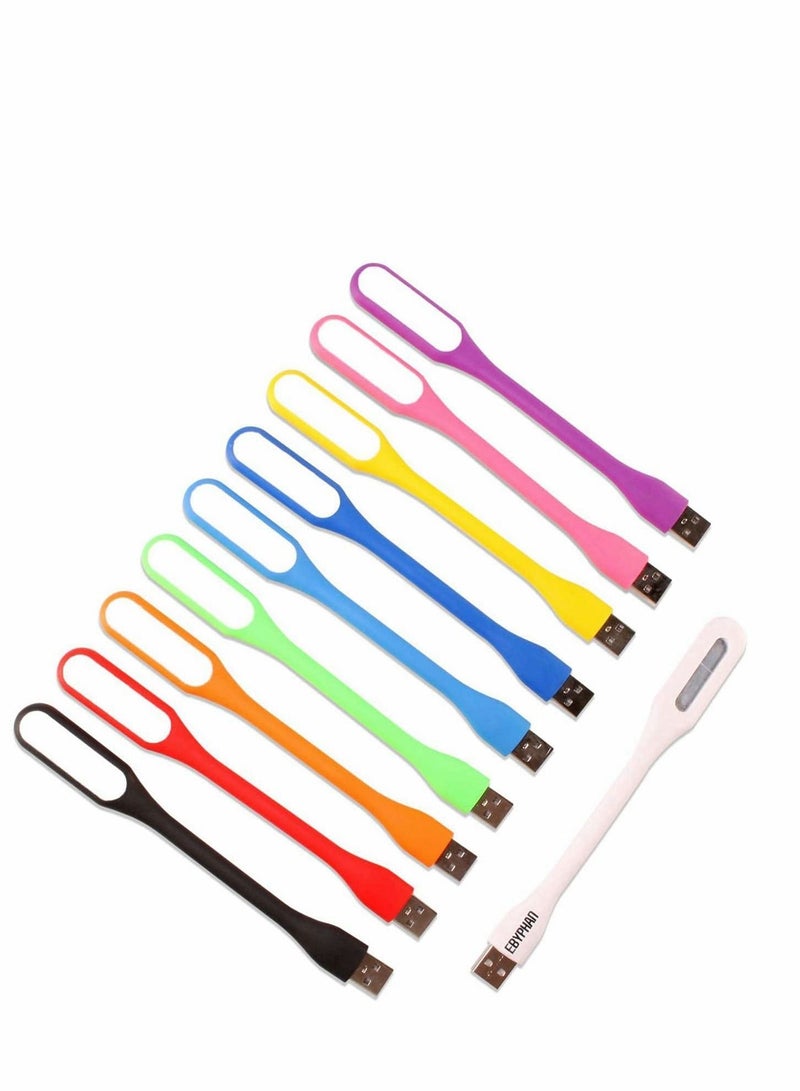 SYOSI USB LED Light, Mini USB Light, Computer Keyboard Light, Mobile Power Light, Portable And Adjustable, Suitable for Notebook Computers, Mobile Power (10 Pieces, 10 Colors) - Image 1
