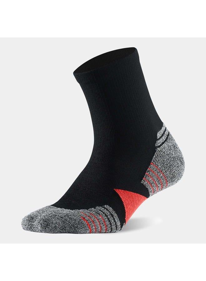 Wander Men's Athletic Ankle Socks 6 Pairs Running Socks for Sport Low Cut Cycling Socks 6-9/10-12/12-14 (Black Red, Shoe Size: 10-12) - Image 3
