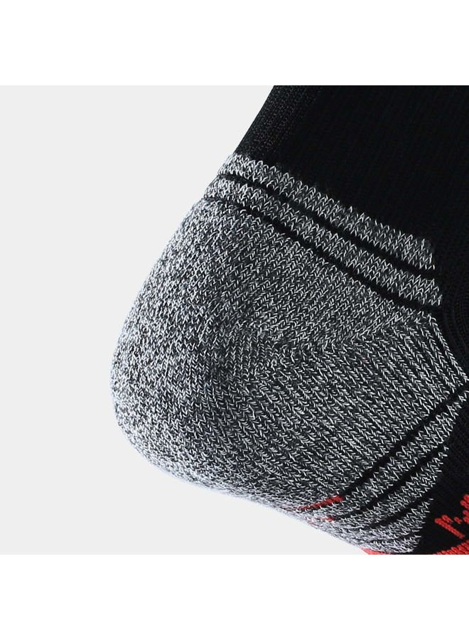 Wander Men's Athletic Ankle Socks 6 Pairs Running Socks for Sport Low Cut Cycling Socks 6-9/10-12/12-14 (Black Red, Shoe Size: 10-12) - Image 2