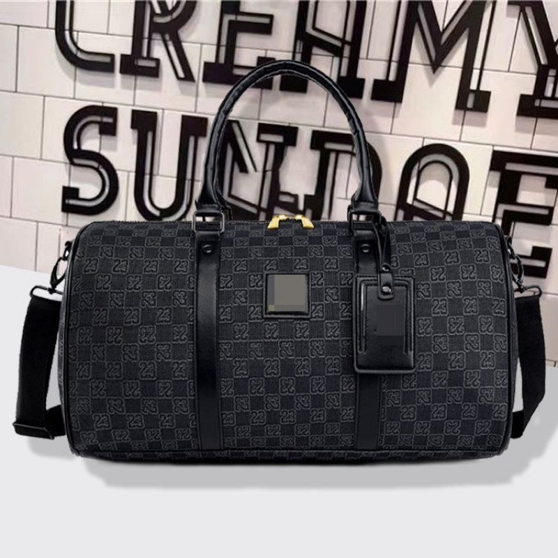 Crossbody Bag Fitness Bag Checkerboard Internet Celebrity Portable Travel Large Capacity Student Versatile Trendy Student Casual Trendy Brand - Image 2