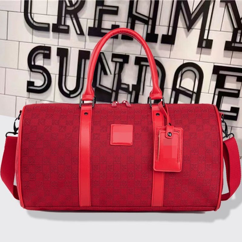 Crossbody Bag Fitness Bag Checkerboard Internet Celebrity Portable Travel Large Capacity Student Versatile Trendy Student Casual Trendy Brand - Image 5