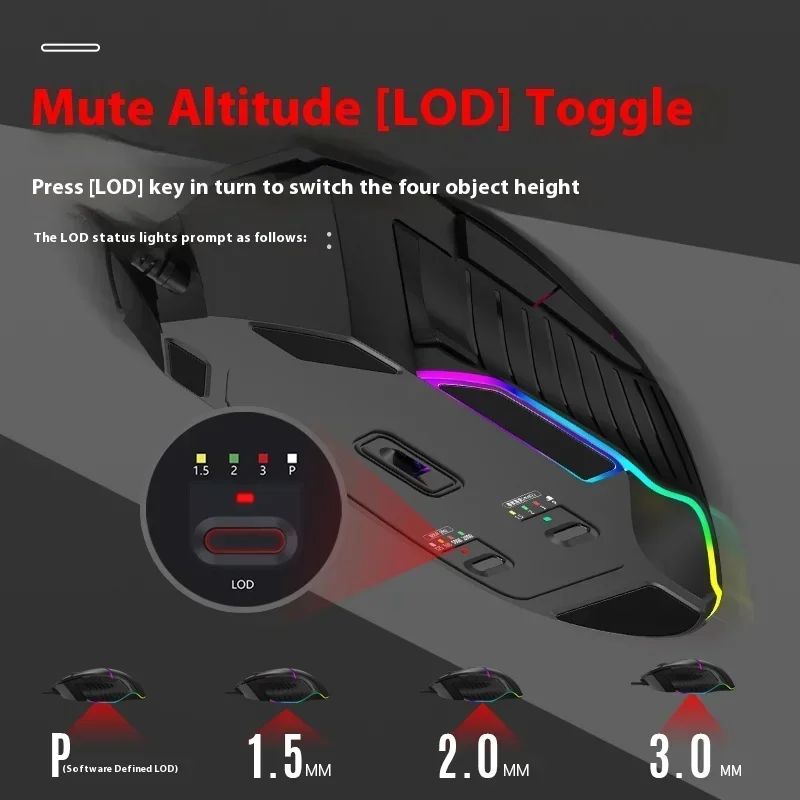 A4Tech Bloody W95max Wired RGB Gaming Mouse with 8 Programmable Buttons for PC - Image 3