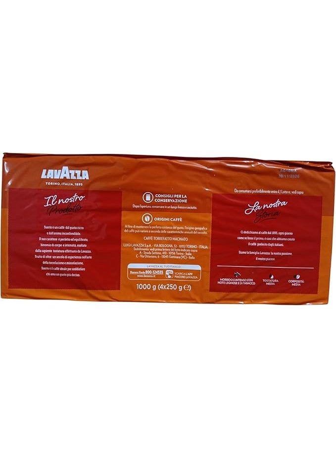 لافازا Lavazza Suerte, مزيج قهوة مطحونة 1000 غرام - (4 × 250 غرام) - Image 4