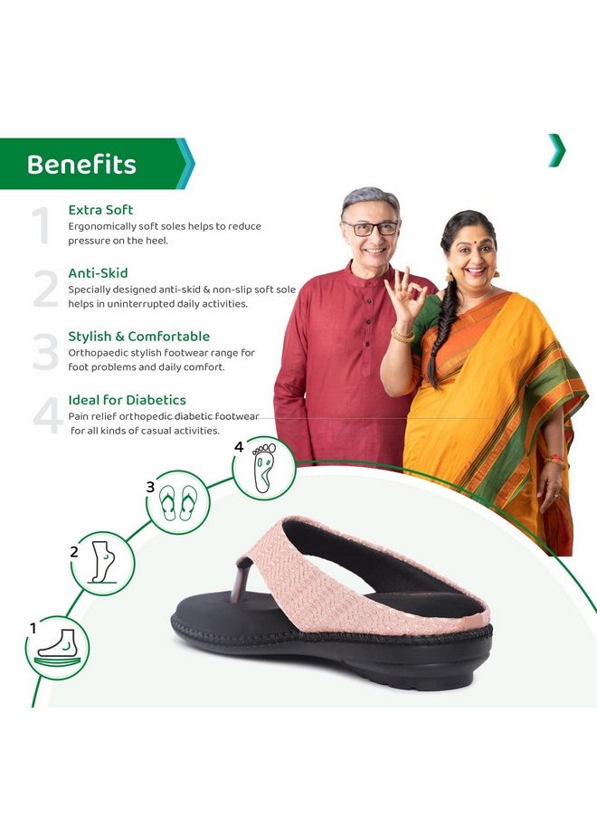 ORTHO JOY - ORTHO JOY Extra-Soft Doctor Slippers for Women (Pink) - Image 1
