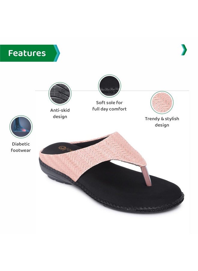 ORTHO JOY - ORTHO JOY Extra-Soft Doctor Slippers for Women (Pink) - Image 1