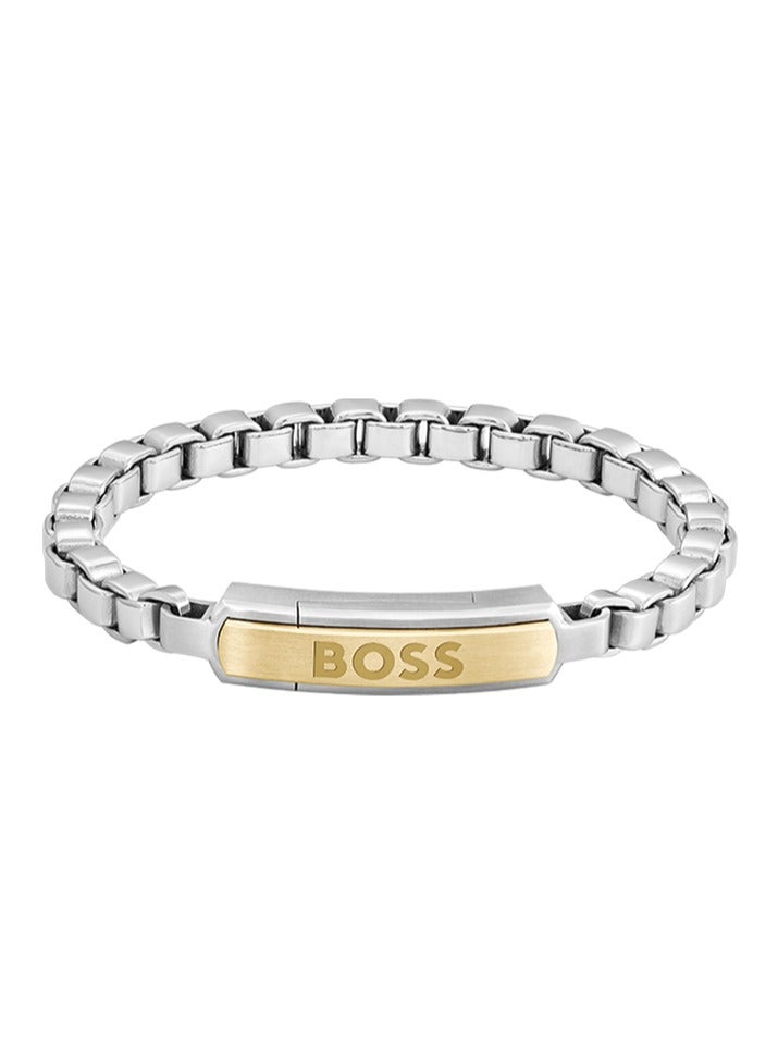 HUGO BOSS Hugo Boss Men's Silver Chain Bracelets - 1580597S  - Image 1