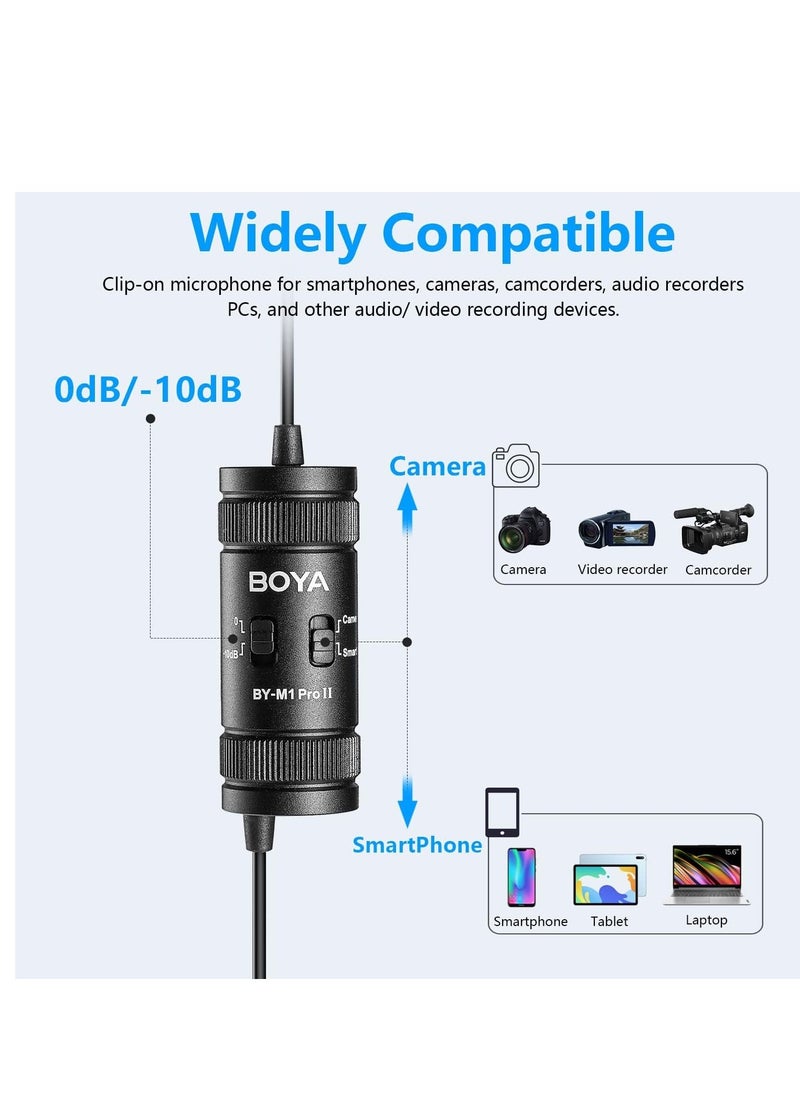 BOYA by-M1 Pro II Lavalier Microphone Noise Cancelling Omnidirectional Mic with Monitoring Port for YouTube Tiktok Interview Broadcast Content Creation - Image 3