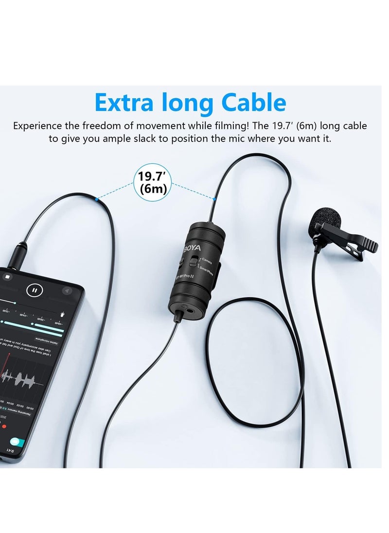 BOYA by-M1 Pro II Lavalier Microphone Noise Cancelling Omnidirectional Mic with Monitoring Port for YouTube Tiktok Interview Broadcast Content Creation - Image 4