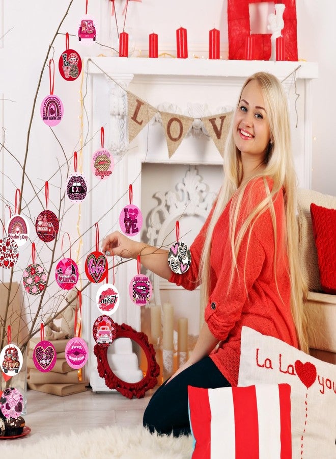 Harloon 120 Pcs Valentines Day Cardstock Cutouts Valentines Round Cardstock Cutouts Romantic Hearts Bulletin Board Decorations Colorful Table Dots for DIY Crafting Anniversary Wedding Gifts - Image 5