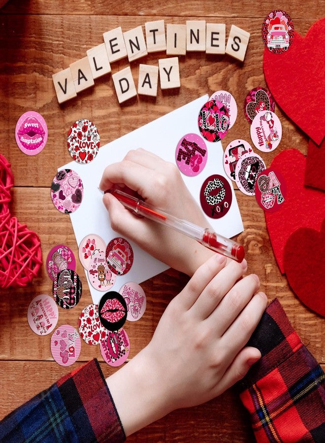 Harloon 120 Pcs Valentines Day Cardstock Cutouts Valentines Round Cardstock Cutouts Romantic Hearts Bulletin Board Decorations Colorful Table Dots for DIY Crafting Anniversary Wedding Gifts - Image 4