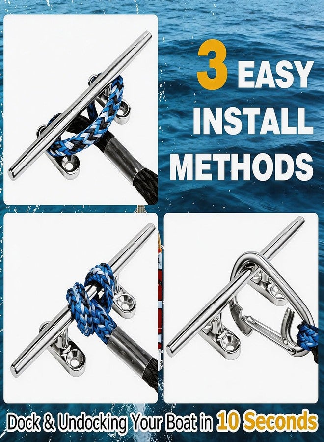 Manifish Blue Bungee Dock Lines for Boats 4.3 FT 2 Pack, Marine Grade Shock Absorbing Boat Dock Lines with 316 Stainless Steel Clips, Heavy Duty Mooring Rope for Jet Ski, PWC, Pontoon, Kayak, Yacht Accessories - Image 5