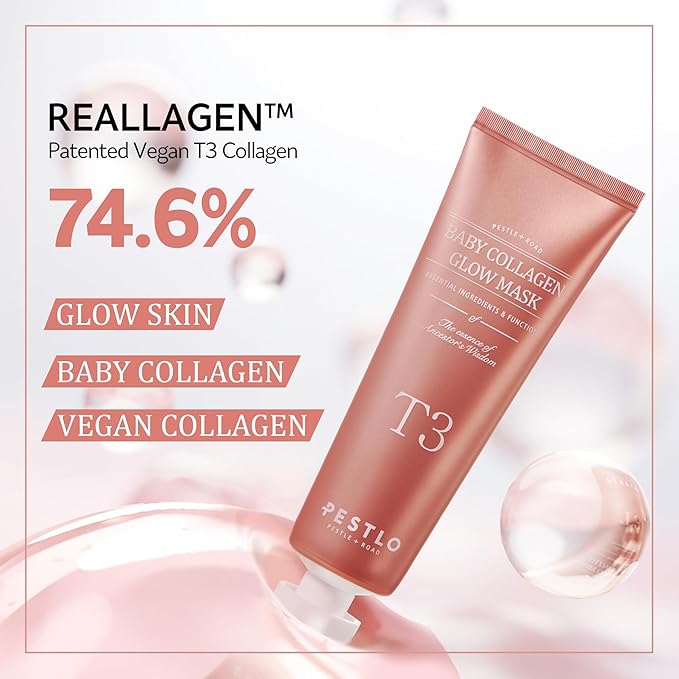 PESTLO PESTLE ROAD PESTLO Baby Collagen Glow Mask Korean Peel Off Mask Skincare Infused with ReallagenT3 Vegan Collagen Aginon Volufiline for Elasticity Firmness Glow Skin and Optional Overnight Use 236 floz - Image 2