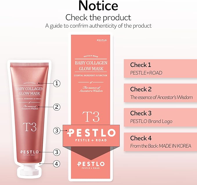 PESTLO PESTLE ROAD PESTLO Baby Collagen Glow Mask Korean Peel Off Mask Skincare Infused with ReallagenT3 Vegan Collagen Aginon Volufiline for Elasticity Firmness Glow Skin and Optional Overnight Use 236 floz - Image 4