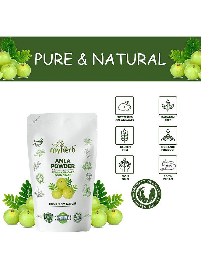 MYHERB 100% Natural Organic Amla Indian Gooseberry Powder (Dry), For Skin & Hair Care Food Grade, For Men & Women (227 Gm/0.5 Lbs) - Image 5