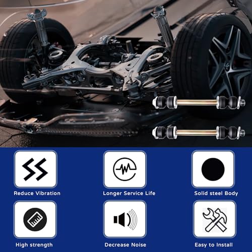 KFVF 2pc Front Sway Bar End Link K8848 for Ford Mustang 1994-2004, for Express/Savana 1500 1996-2014, Express/Savana 2500 3500 1996-2019, Rear Stabilizer Bar Link for Crown Victoria/Town Car 1992-2011 - Image 3