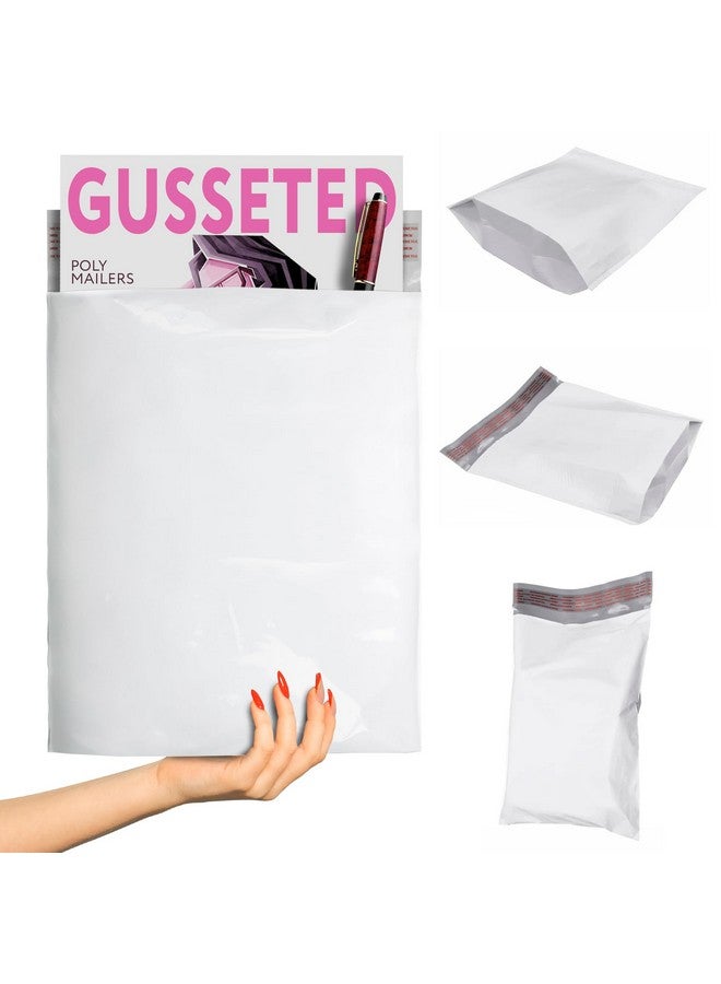 ABC Pack & Supply Abc White Gusseted Poly Mailers 10 X 13 X 2 Inch. Pack Of 50 Expansion Poly Mailers Bags. 2.5 Mil Poly Shipping Bags For Clothing. Mailers Poly Bags For Shipping. Poly Mailer Bags - Image 1
