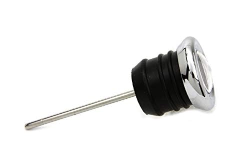 Billet Proof Designs Chrome Shorty Style Oil Tank Dipstick with Oil Temperature Gauge - Black Gauge Face - Fits 1979-2003 Harley Sportster XL and 1984-1999 Harley Softail Models - Replaces HD Part# 62668-87T (40-0361) - Image 4